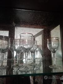 servizio di bicchieri in cristallo originale 