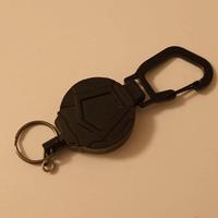 Portachiavi con cavo retrattile a molla e moschett