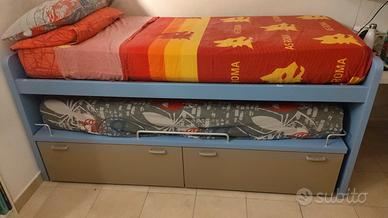 Letto letti doppio con cassetti salva spazio 