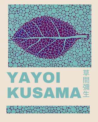 poster Yayoi Kusama Arredo Casa formato A3 japan 