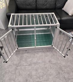 Kennel trasportino cani per auto, in alluminio