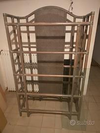 Set rattan vetrinetta e poltrona + copriletto