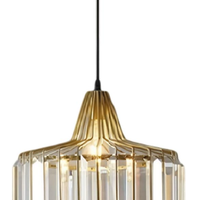 Lampadario Moderno in Cristallo e Metallo Altezza