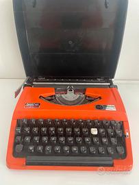 Macchina Da Scrivere BROTHER 210 orange, vintage