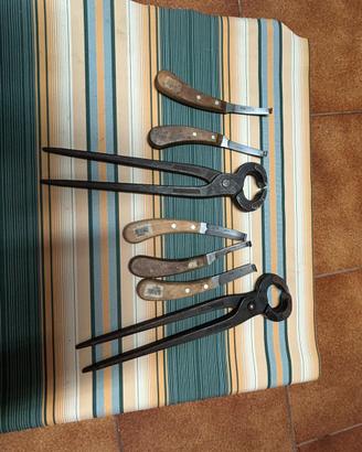 Tenaglie e coltelli per zoccoli maniscalco