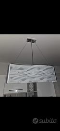 Lampadario vetro effetto marmo 