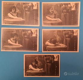 24 cartoline originali inizi 900 soggetto ragazze