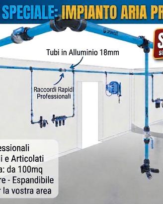 Garage officina Impianto completo aria compressa
