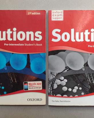 Libro di testo inglese Solutions pre-int (A2) 