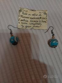 orecchini in vetro di Murano 