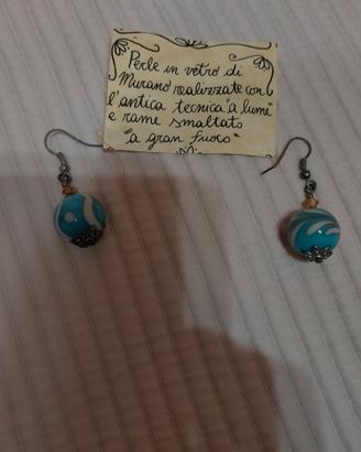 orecchini in vetro di Murano 
