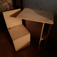 Mobiletto, scrivania, sedia - Vintage anni '70