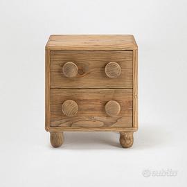 Comodino in pino finitura shabby - FINE SERIE