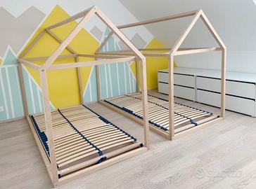 2xLetto in legno HOUSE by ChildHome