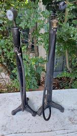 2 pompe antiche da bicicletta verticali vintage
