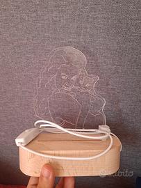 Lampada ragazza con gatto