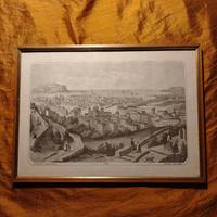Litografia veduta Palermo 1850