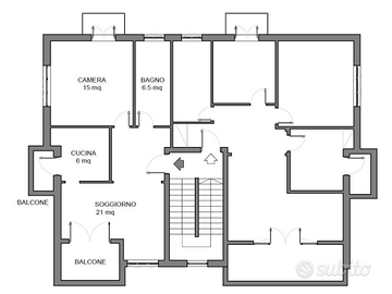 Appartamento luminoso in centro paese