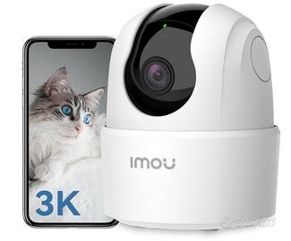 5MP Telecamera WiFi Interno, Videocamera Sorveglia