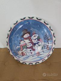 Piatto decorato natalizio