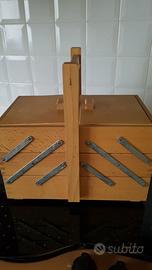 Cassetta cucito in legno