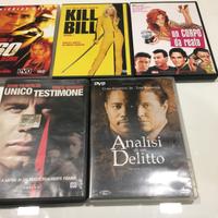 5 dvd come nuovi KILL BILL, UNICO TESTIMONE