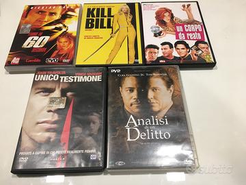 5 dvd come nuovi KILL BILL, UNICO TESTIMONE