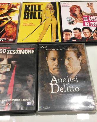 5 dvd come nuovi KILL BILL, UNICO TESTIMONE