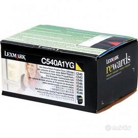 TONER ORIGINALE LEXMARK C540A1YG GIALLO NUOVO