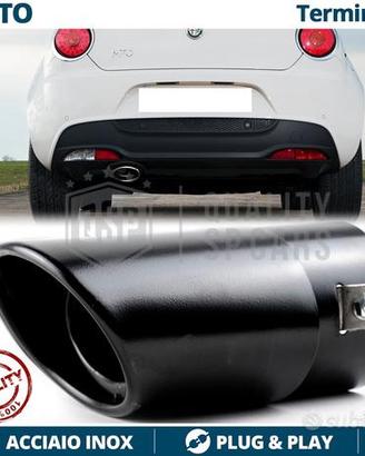 TERMINALE Scarico per ALFA ROMEO MITO Ovale NERO