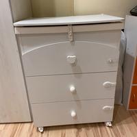 Fasciatoio Giordani con vaschetta per bagnetto