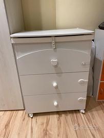 Fasciatoio Giordani con vaschetta per bagnetto