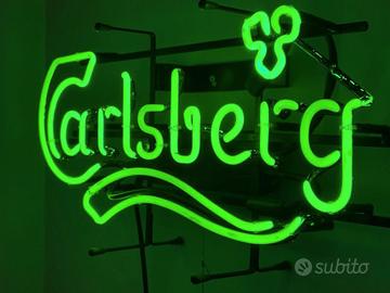 Insegna pubblicitaria neon Carlsberg vintage