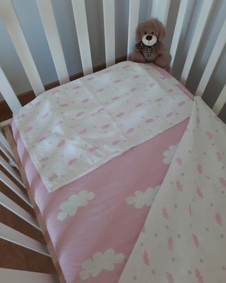 Set lenzuola e piumone per lettino 