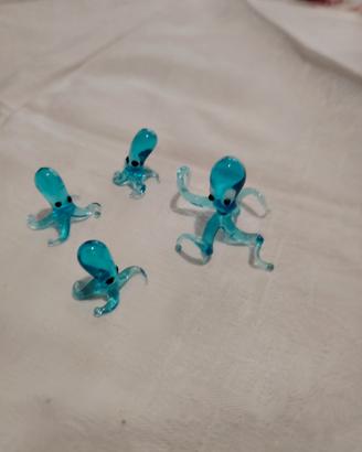 Famiglia polipetti vetro di murano