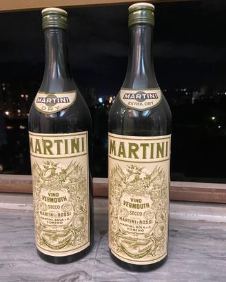 Martini Dry + Extra Dry bottiglie vintage