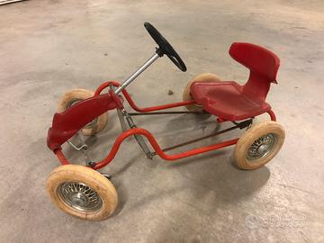 Kart auto a pedali Giordani rossa original vintage