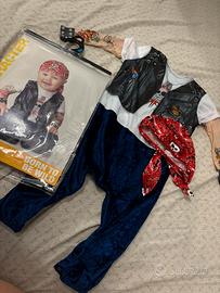 Vestito di carnevale motociclista.