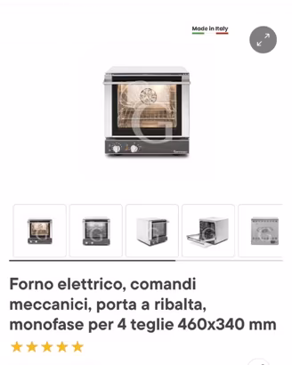 Forno Gastrodomus elettrico ventilato 4 teglie NUO