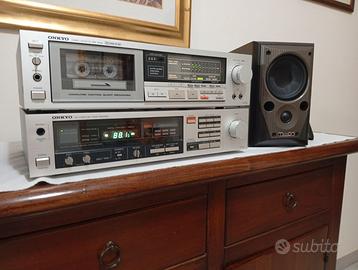 Accoppiata Onkyo tx-100 amplificatore+Ta-200 piast