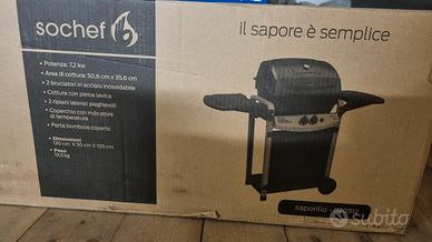 Sochef Saporillo Barbecue, Nero/Grigio, 46x125x103