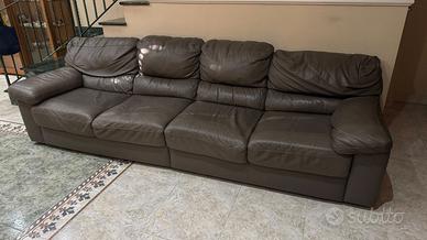 Divano in pelle 4 posti grandi dimensioni (290 cm)