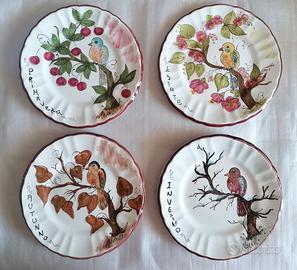 Piatti Ceramica 4 stagioni Originali NUOVI