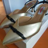 Scarpe décolleté nere e oro