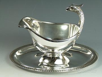 Salsiera e vassoio Christofle Malmaison