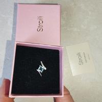 anello argento s925 con pietra acqua marina 