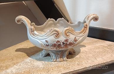 Ciotola centrotavola vintage in ceramica decorata
