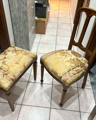 Sedia con pouf