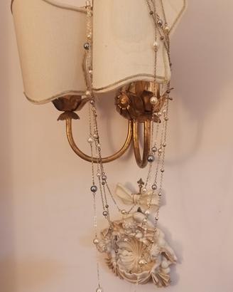 Collana lunga multifilo con perle Elegante Vintage