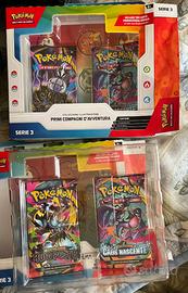 4 Pack Carte Pokémon da serie 3 sigillate